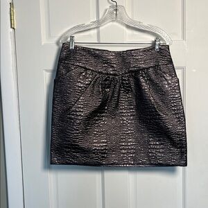 Tibi Metallic Bronze Mini Skirt 10